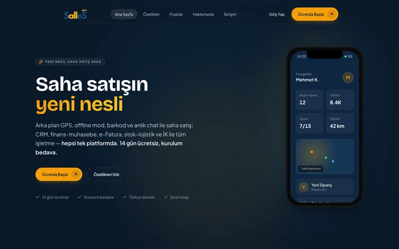 Sallespro — Saha Satış Yönetim Sistemi
